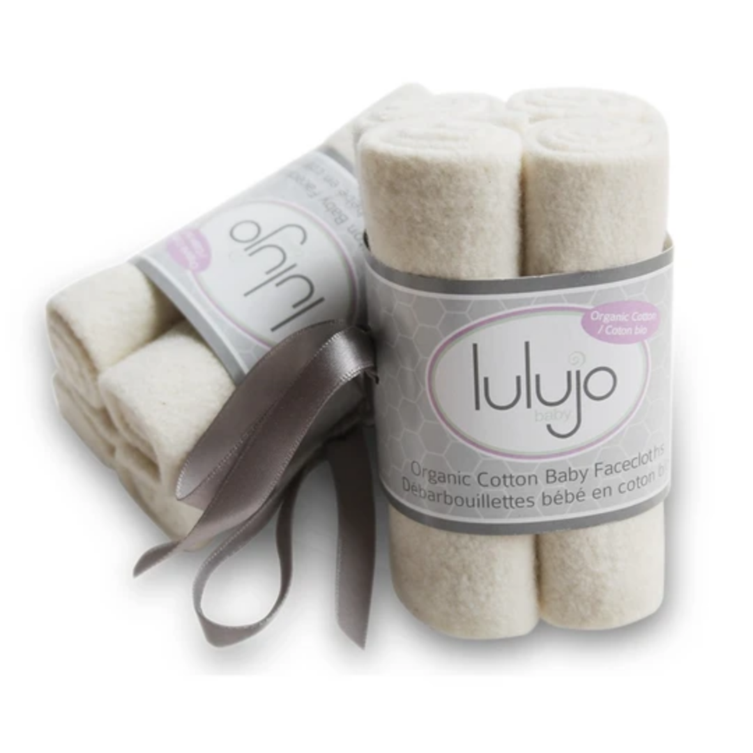 Lulujo organic cotton washcloths