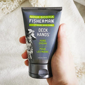 Nova Scotia Fisherman Deck Hands Hand Cream in person's hand