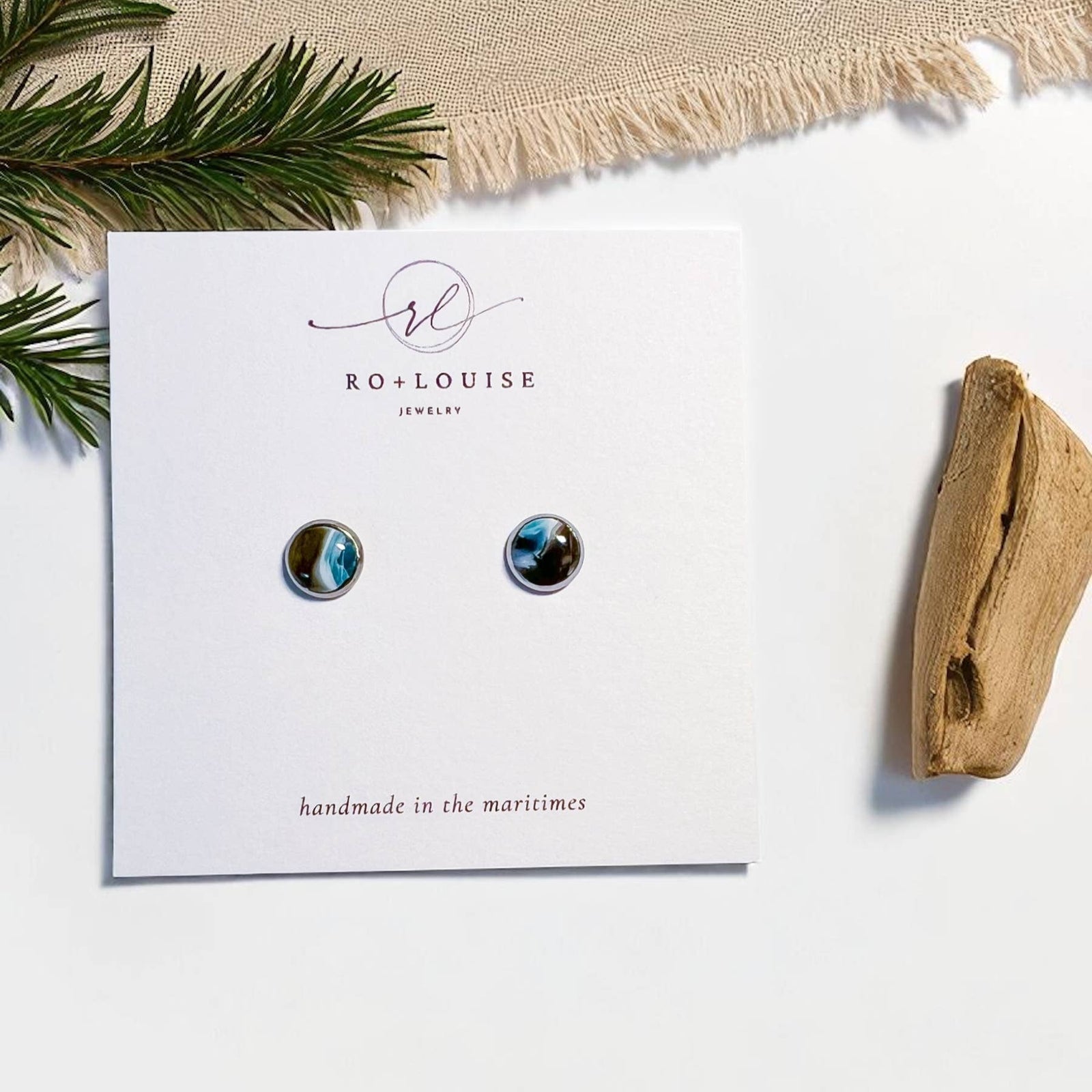 British Columbia inspired stud earrings made in Nova Scotia