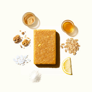 Made with Local lemon square real food bar ingredients