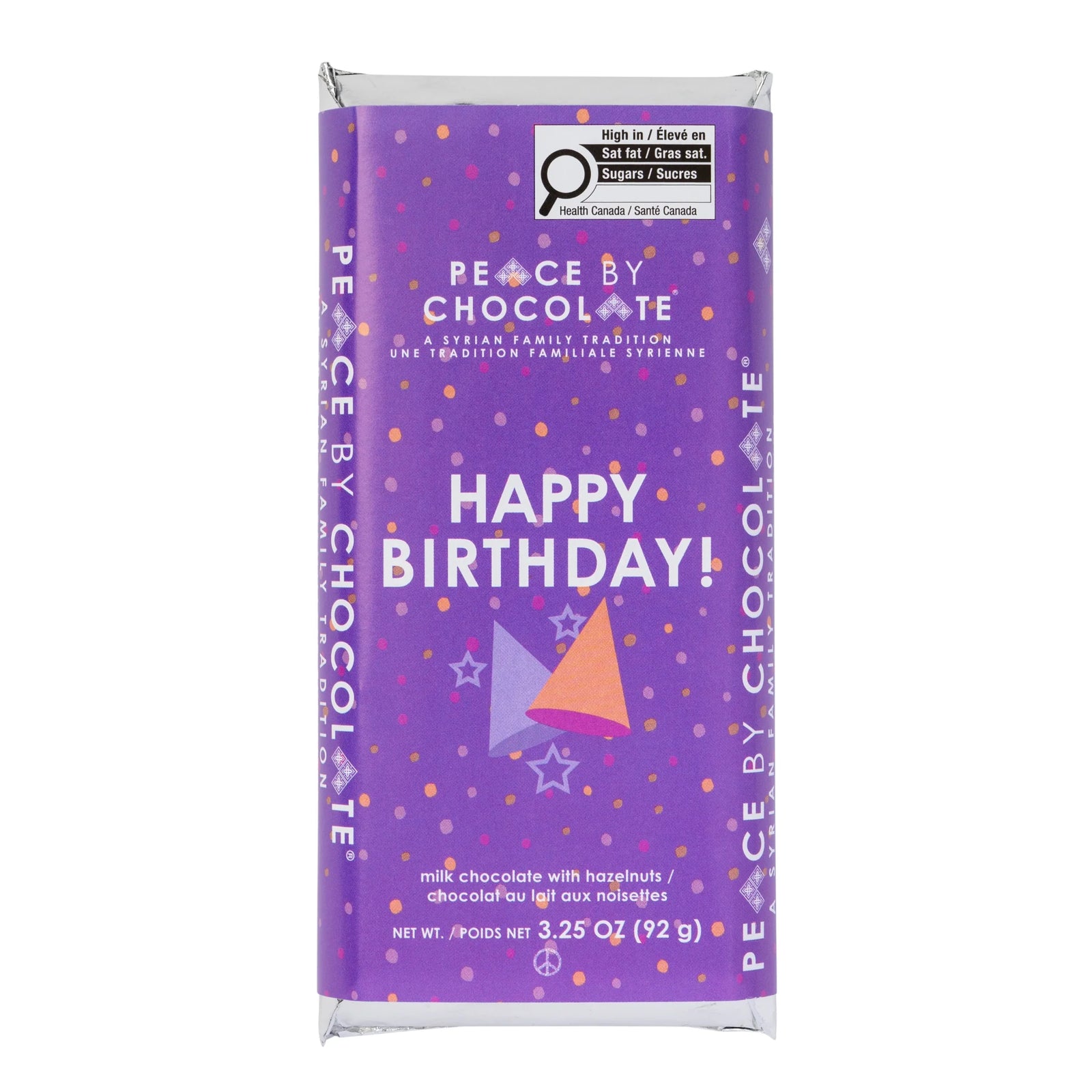happy birthday peace by chocolate bar