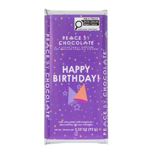 happy birthday peace by chocolate bar