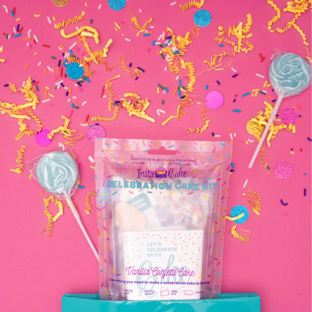 InstaCake vanilla confetti celebration cake kit