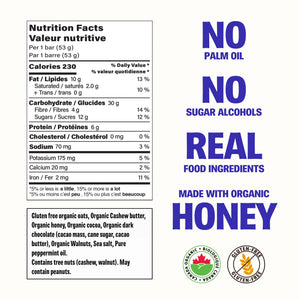 Made with Local mint chocolate chip real food bar nutrition facts