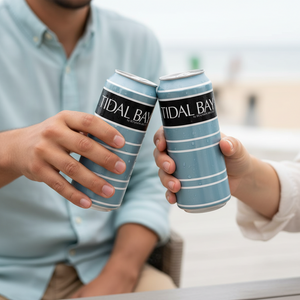 Benjamin Bridge Tidal Bay cans cheers