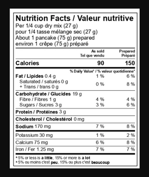Buttermilk Pancake Mix Provisions nutrition facts