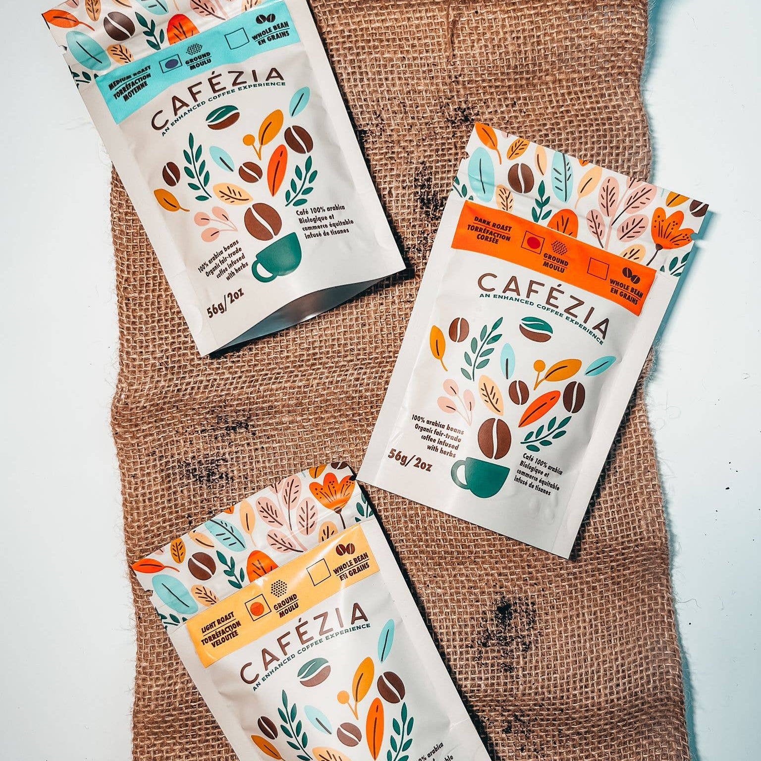 3-pack Cafezia sample coffee pack