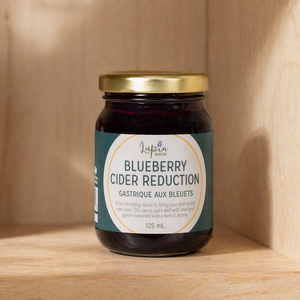 Blueberry Cider Reduction Lupin in kitchen pantry