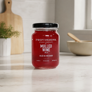 Provisions Mulled Wine Jelly on kitchen counter