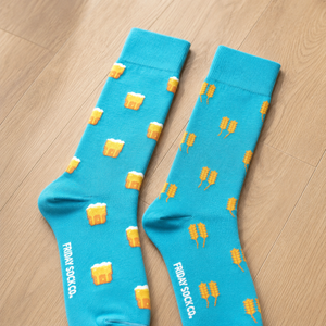 Men's Beer & Barley socks Friday Sock Co  on floor