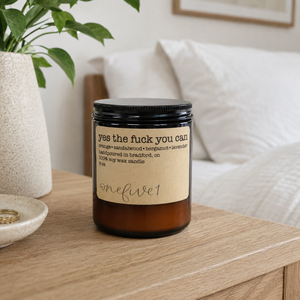 Yes the fuck you can candle OneFive1 on bedside table