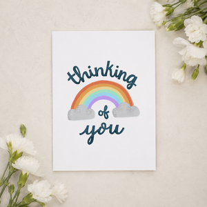 Thinking of You Card Hello Sweetie surrounded by flowers