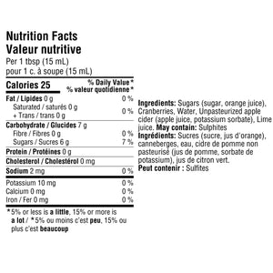 Cranberry Orange Compote Lupin nutrition facts