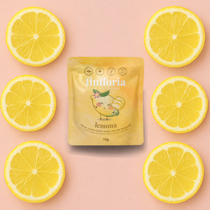 Lemon cotton candy with lemons