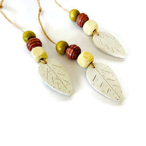 Handmade Boho Leaf Ornament