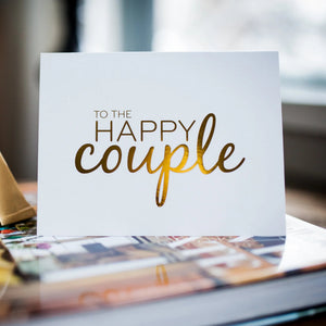 Happy Couple Card Wrinkle and Crease on book