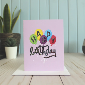 Card - Happy birthday (balloons)