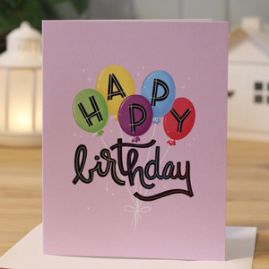 Card - Happy birthday (balloons)