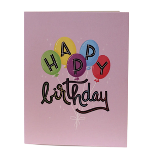 Happy birthday balloons card made in Nova Scotia