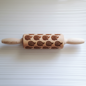 Goody Woody hedgehog rolling pin on table