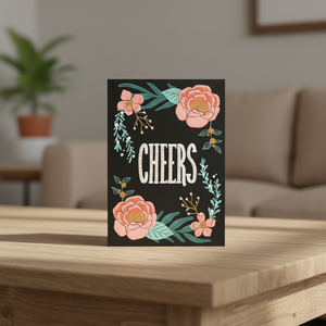 Hello Sweetie Cheers Card on table