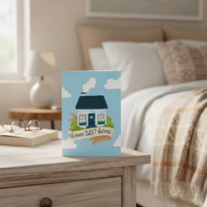 Hello Sweetie Home Sweet Home Card on nightstand