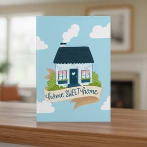 Hello Sweetie Home Sweet Home Card on shelf
