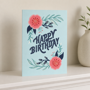 Hello Sweetie Happy Birthday Card on mantle