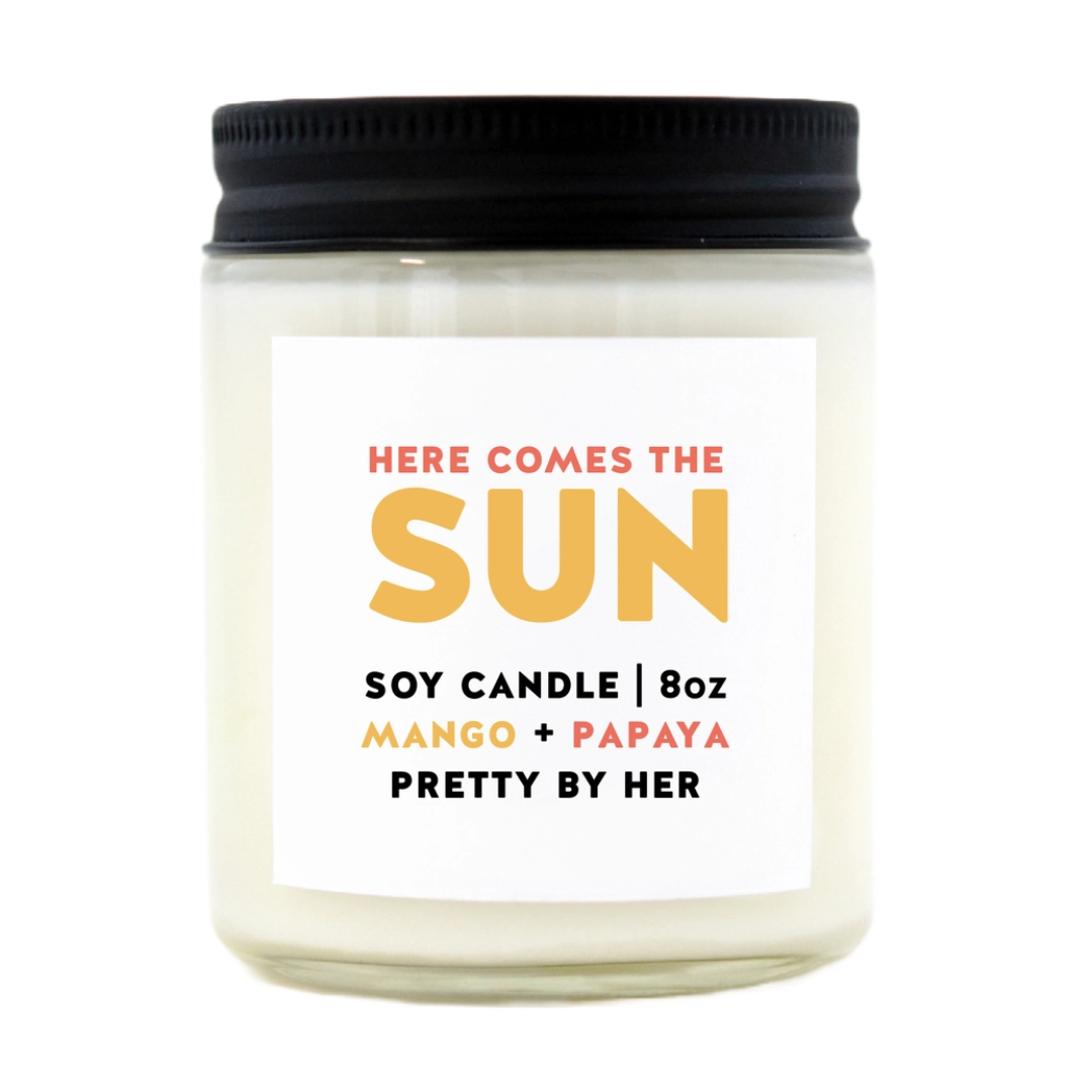Here Comes the Sun candle Pretty by Her