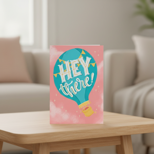 Hey There Card on coffee table