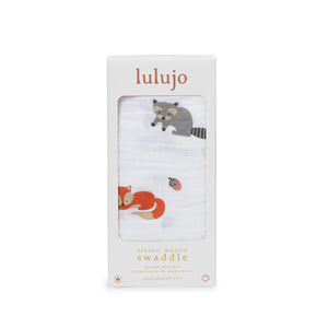 Lulujo Forest Friends Swaddle Blanket