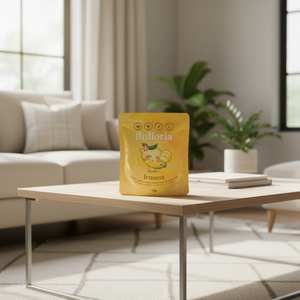 Lemon cotton candy on coffee table