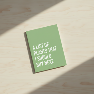 List of Plants Pocket Notebook on table