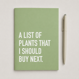 List of Plants Pocket Notebook beside pen