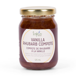 Vanilla Rhubarb compote Lupin Pantry Made in Nova Scotia