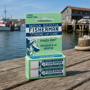 Nova Scotia Fisherman Fisher-Mint Lip Balm 2-Pack on dock