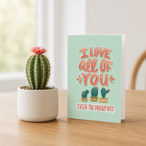 Hello Sweetie Even the Prickly Bits Card with cactus