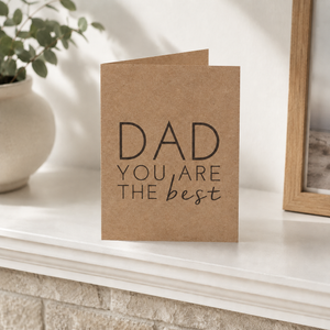 Dad You Are The Best Card Wrinkle and Crease on mantle
