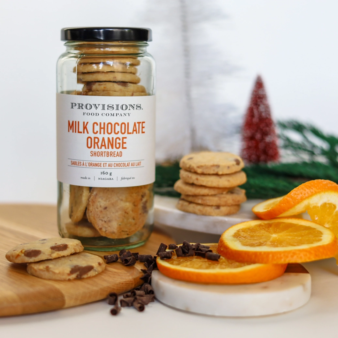 Milk chocolate orange shortbread cookies