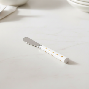 Abbott Pate Spreader with Gold Dots on table
