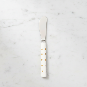 Abbott Pate Spreader with Gold Dots on counter