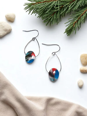 Made in Nova Scotia earrings with nature themed decor