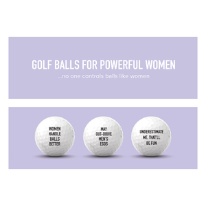 Golf Balls for powerful Women Classy Cards