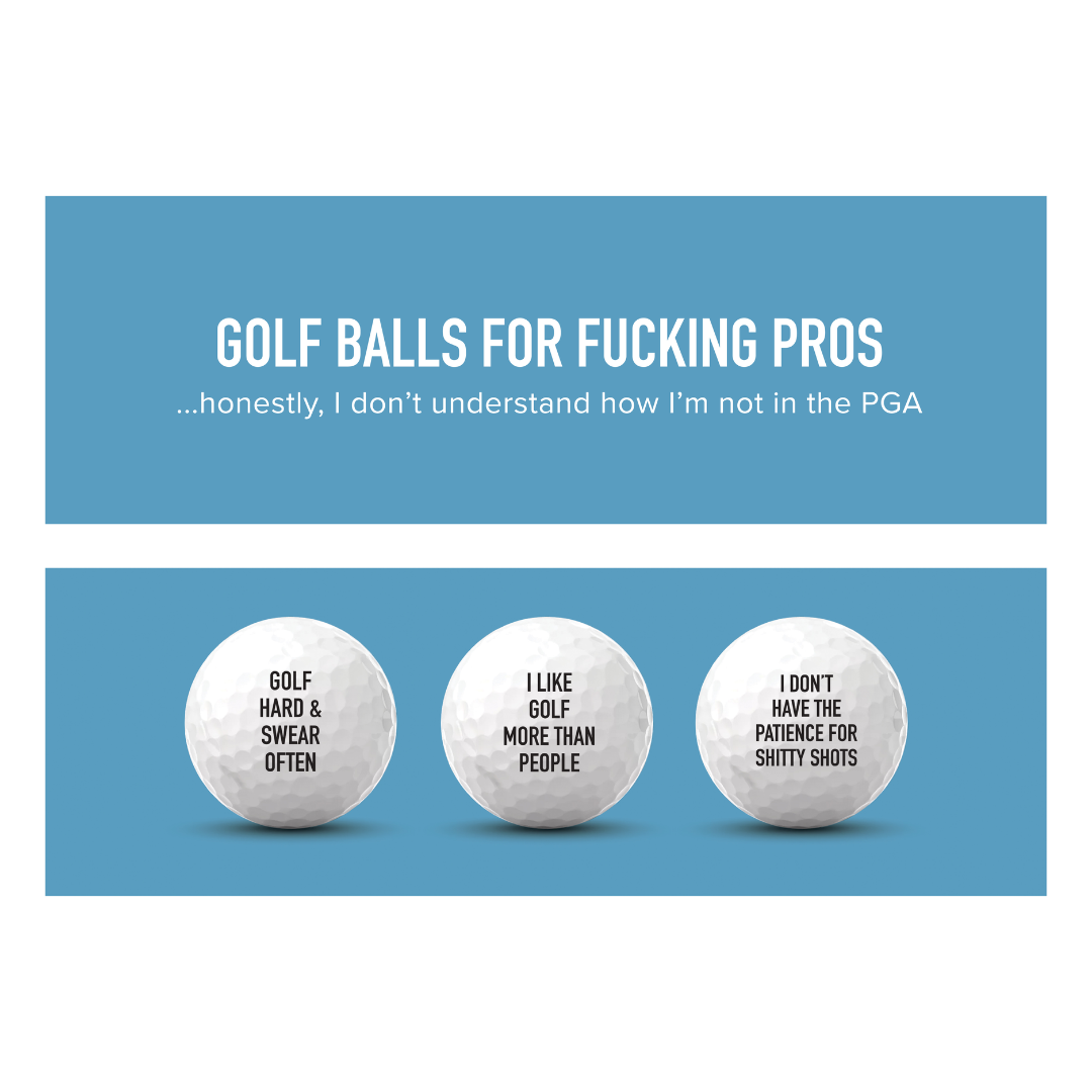Golf Balls for Fucking Pros Classy Cards