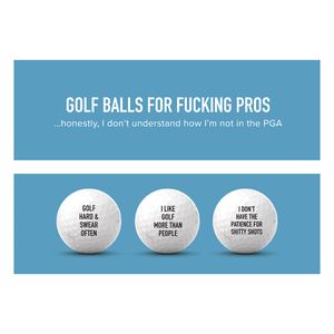 Golf Balls for Fucking Pros Classy Cards