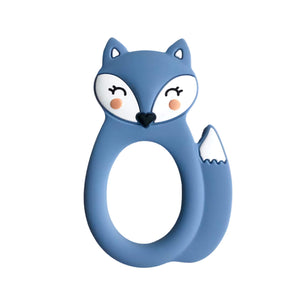Blue fox silicone teether