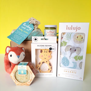 Animal themed baby gift box