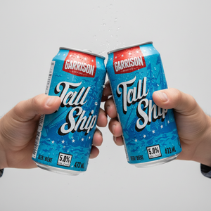 Garrison Tall Ship Beer cans cheers