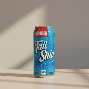 Garrison Tall Ship Beer can neutral background
