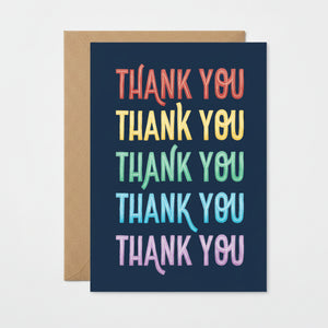 Thank you rainbow card made in Canada